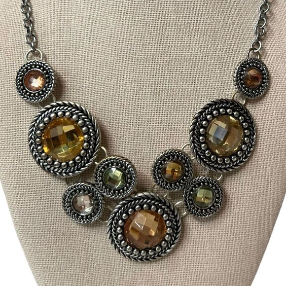 Premier Designs Chiffon Faceted Cabochon Statement Necklace - Picture 1 of 6